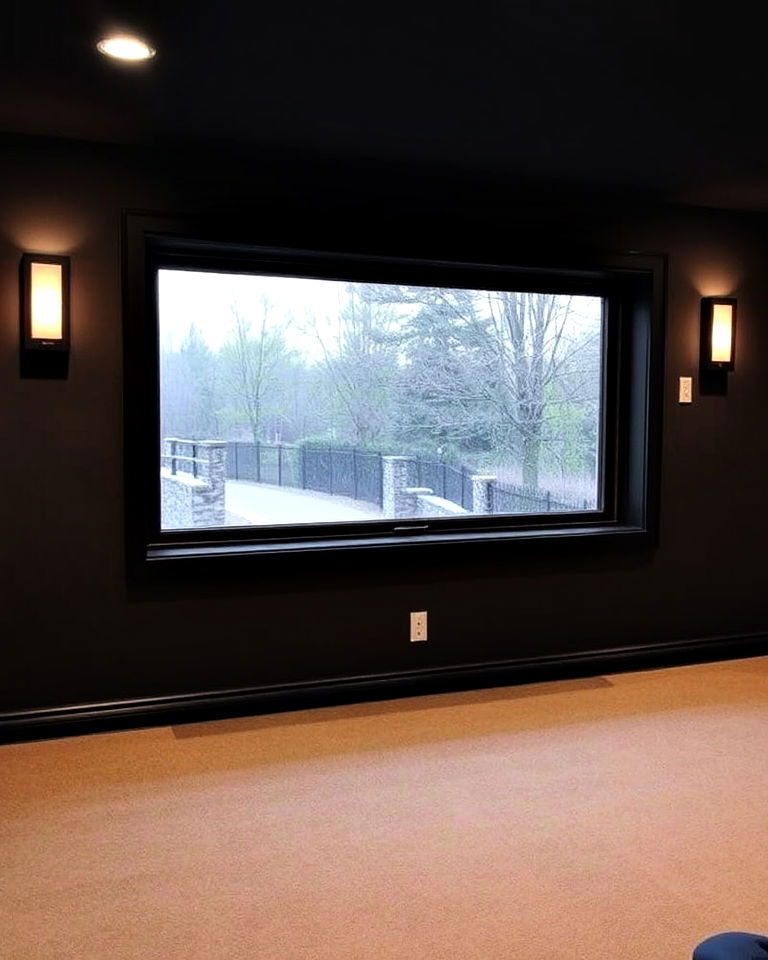 basement with soundproof window - 30 Basement Window Ideas