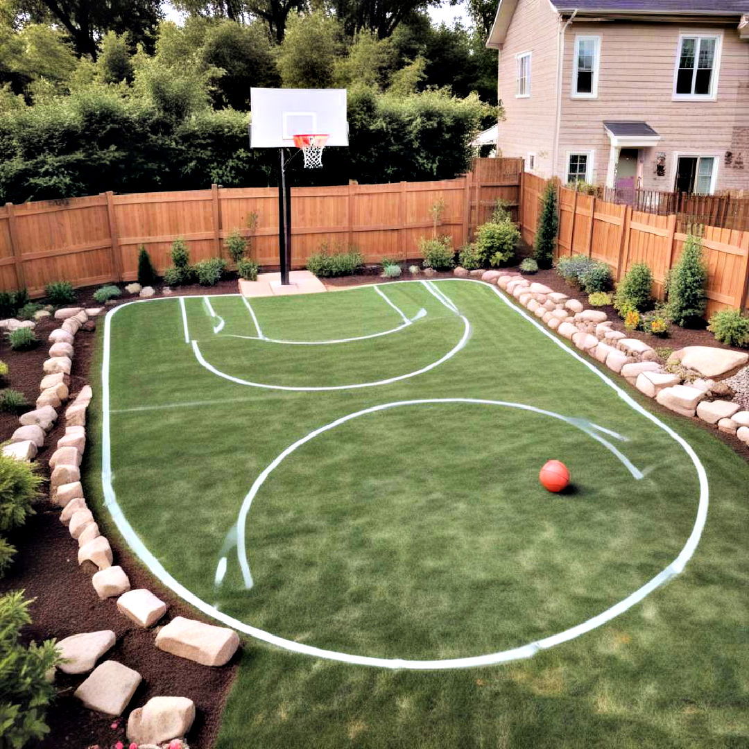 basketball hoop in backyard - 40 Backyard Ideas