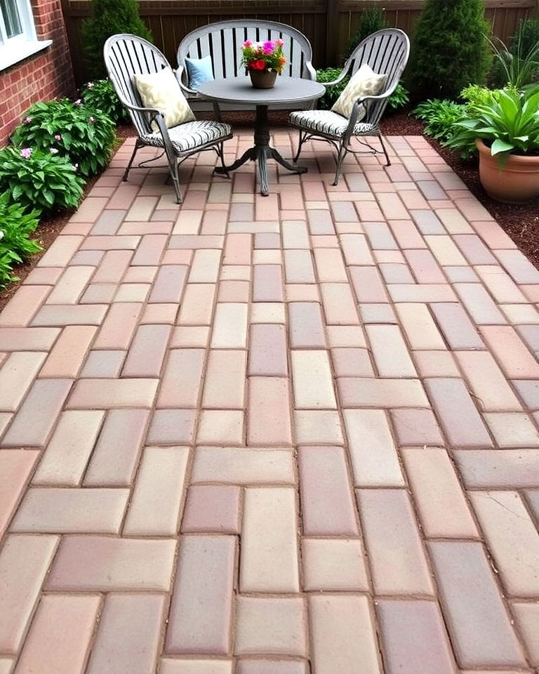 basketweave pattern for paver patio - 40 Paver Patio Ideas