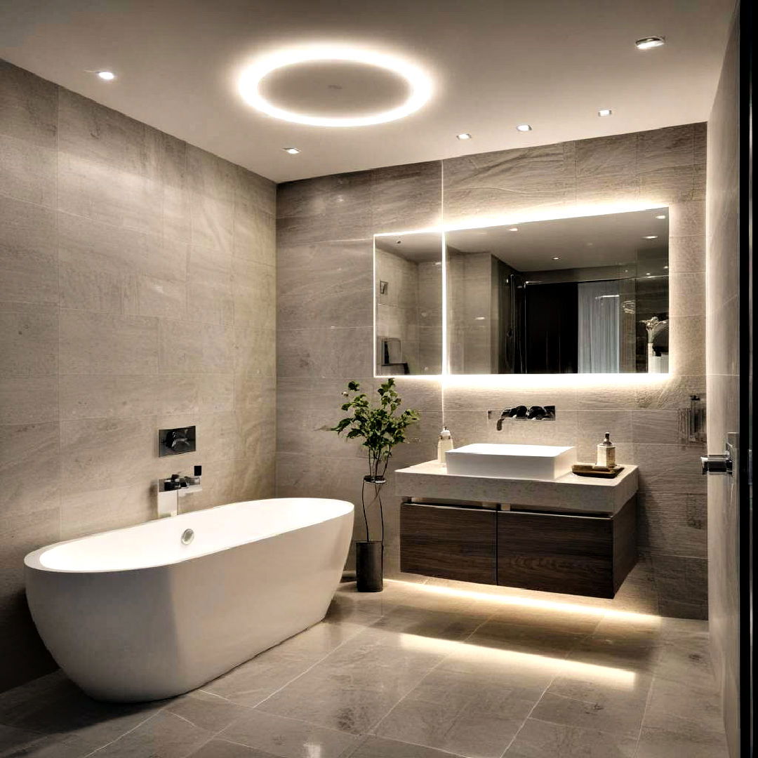 bathroom vanity with led lights - 40 Bathroom Design Ideas
