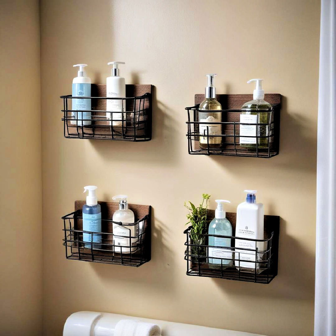 bathroom wall storage with wall mounted caddies - 15 Bathroom Wall Storage Ideas