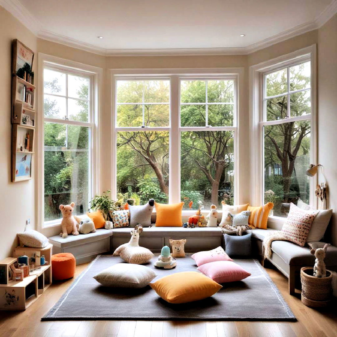 bay window space for kids play area - 40 Bay Window Ideas
