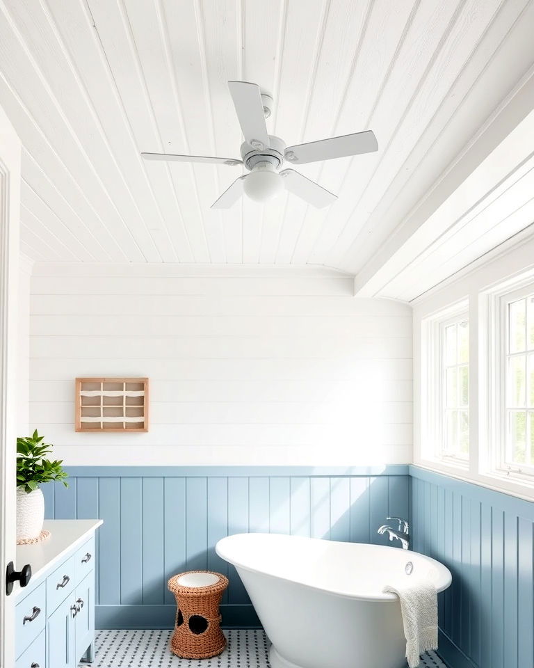 beachy white tongue and groove ceiling - 20 Tongue and Groove Ceiling Ideas