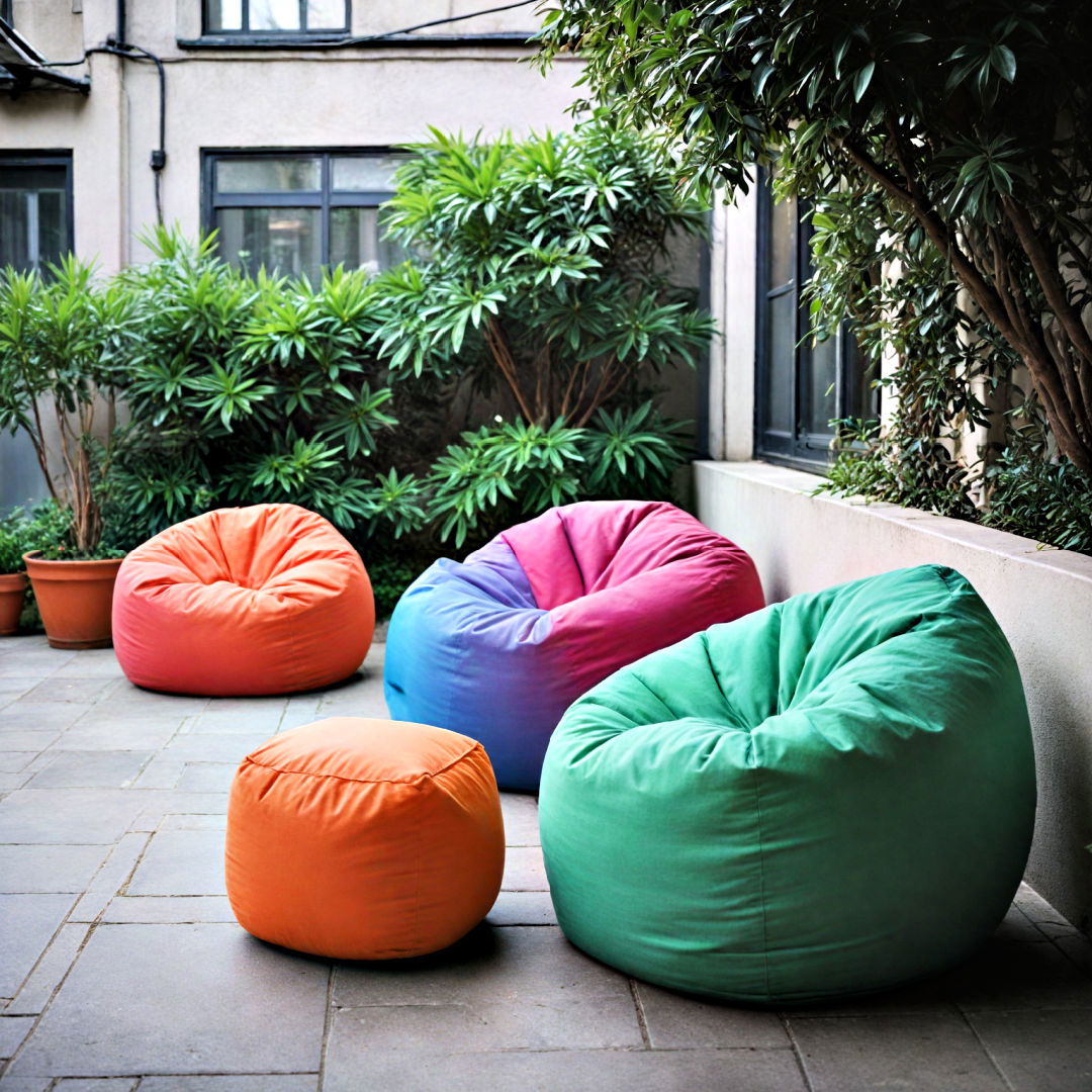 bean bags for outdoor seating - 40 Outdoor Seating Ideas