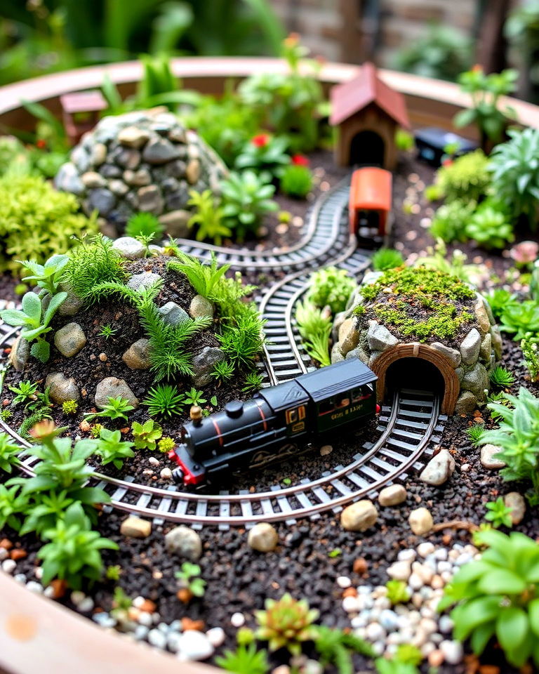 beautiful miniature railway garden - 20 Miniature Garden Ideas