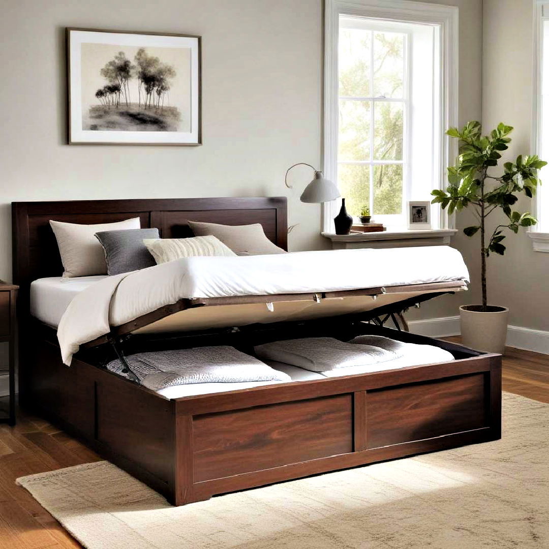 bed with lift up mattress - 40 Small Bedroom Ideas