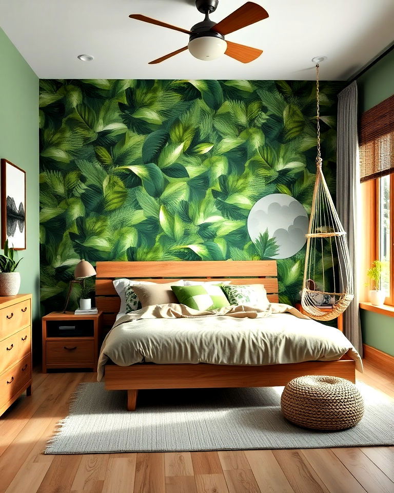 bedroom with nature inspired retreat - 40 Teenage Boy Bedroom Ideas