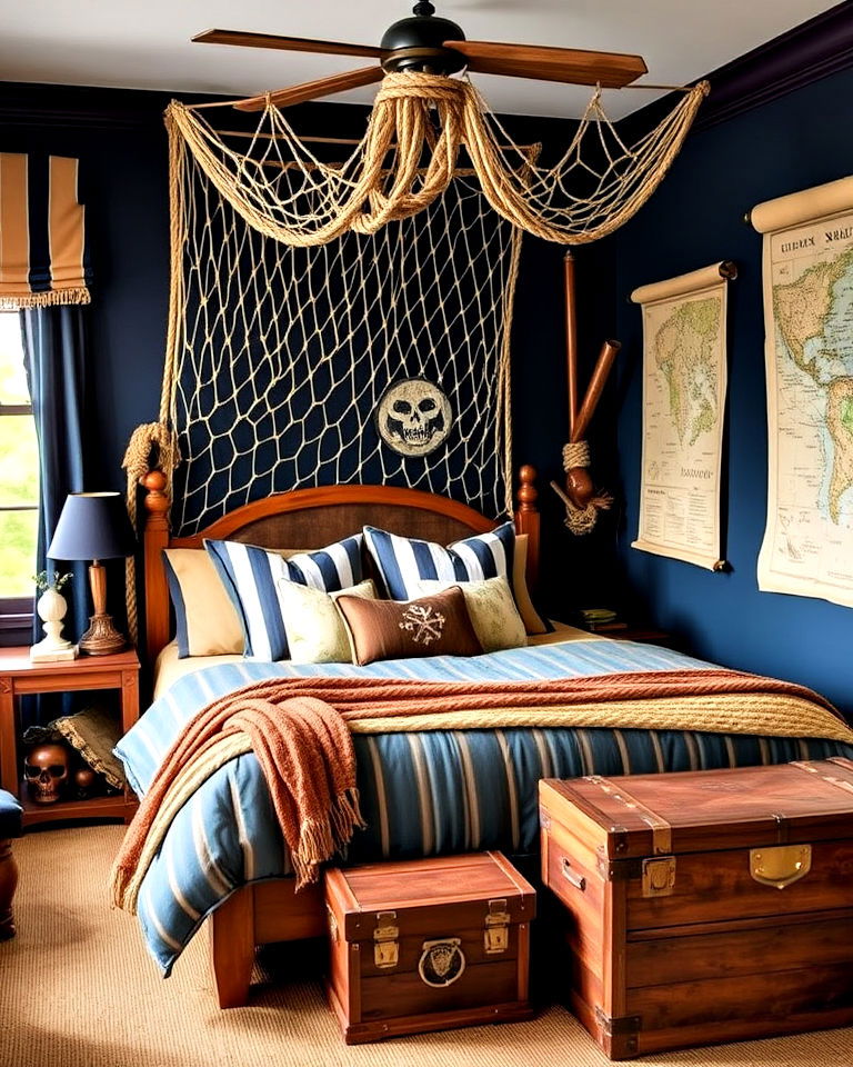 bedroom with nautical pirate hideout - 20 Fantasy Bedroom Ideas