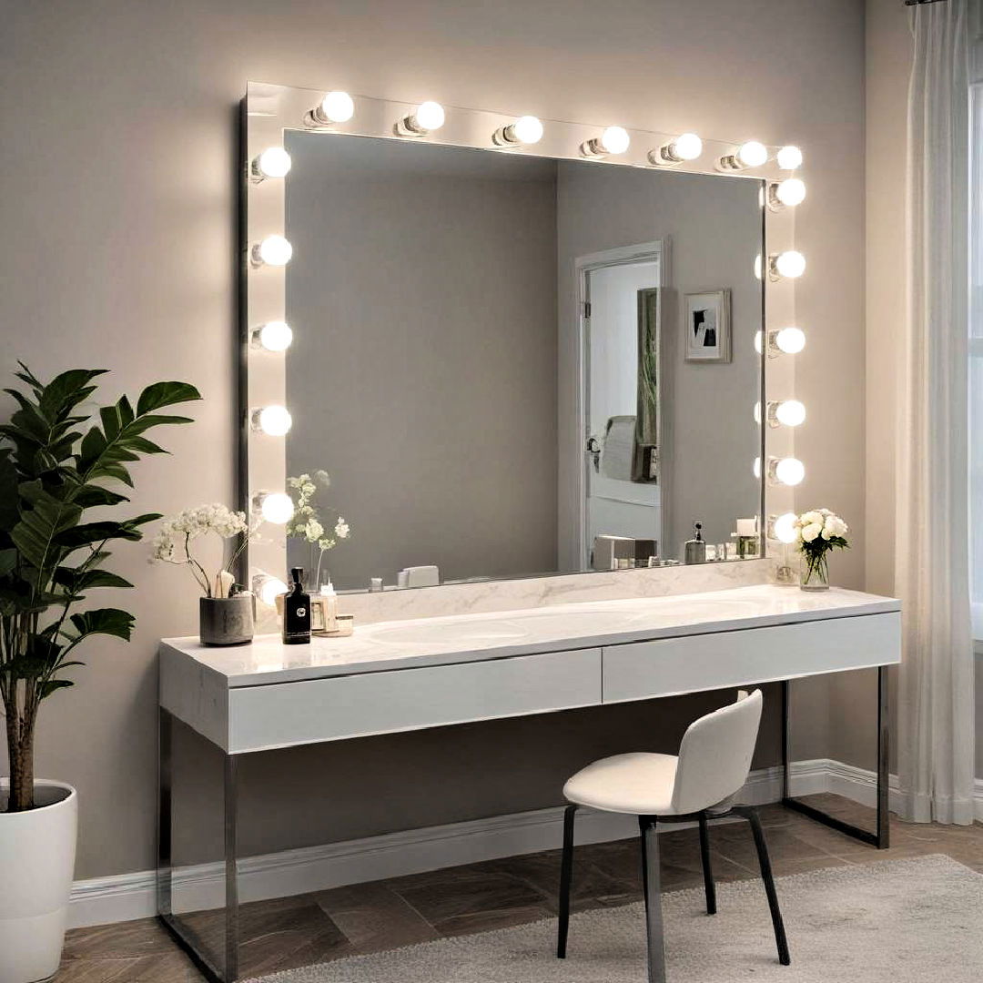 bedroom with vanity mirror - 15 Bedroom Mirror Ideas