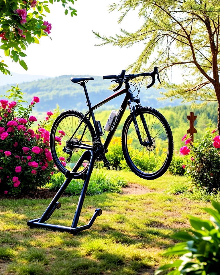 bicycle training station for garden gym - 15 Garden Gym Ideas