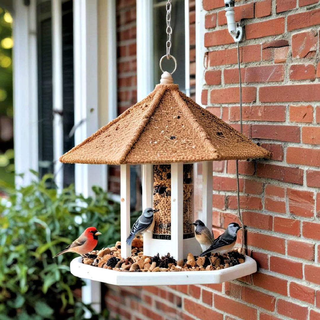 bird feeder idea - 40 Small Front Porch Ideas
