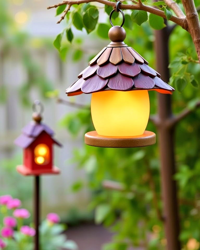 birdhouse lanterns for garden - 40 Garden Lighting Ideas