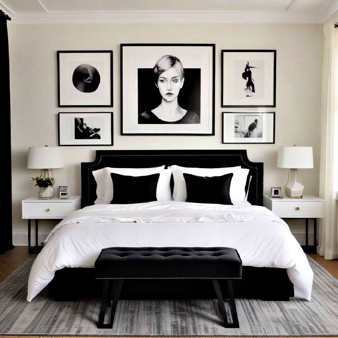 black and white bedroom - 40 Black and White Bedroom Ideas