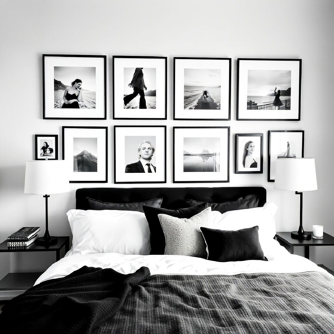 black and white photography - 40 Black and White Bedroom Ideas