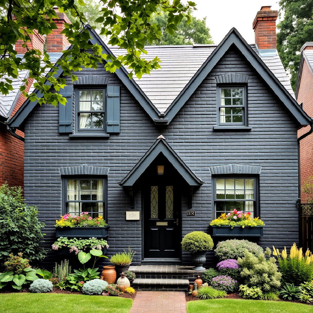 black brick exterior for cottage design - 40 Black Brick House Exteriors