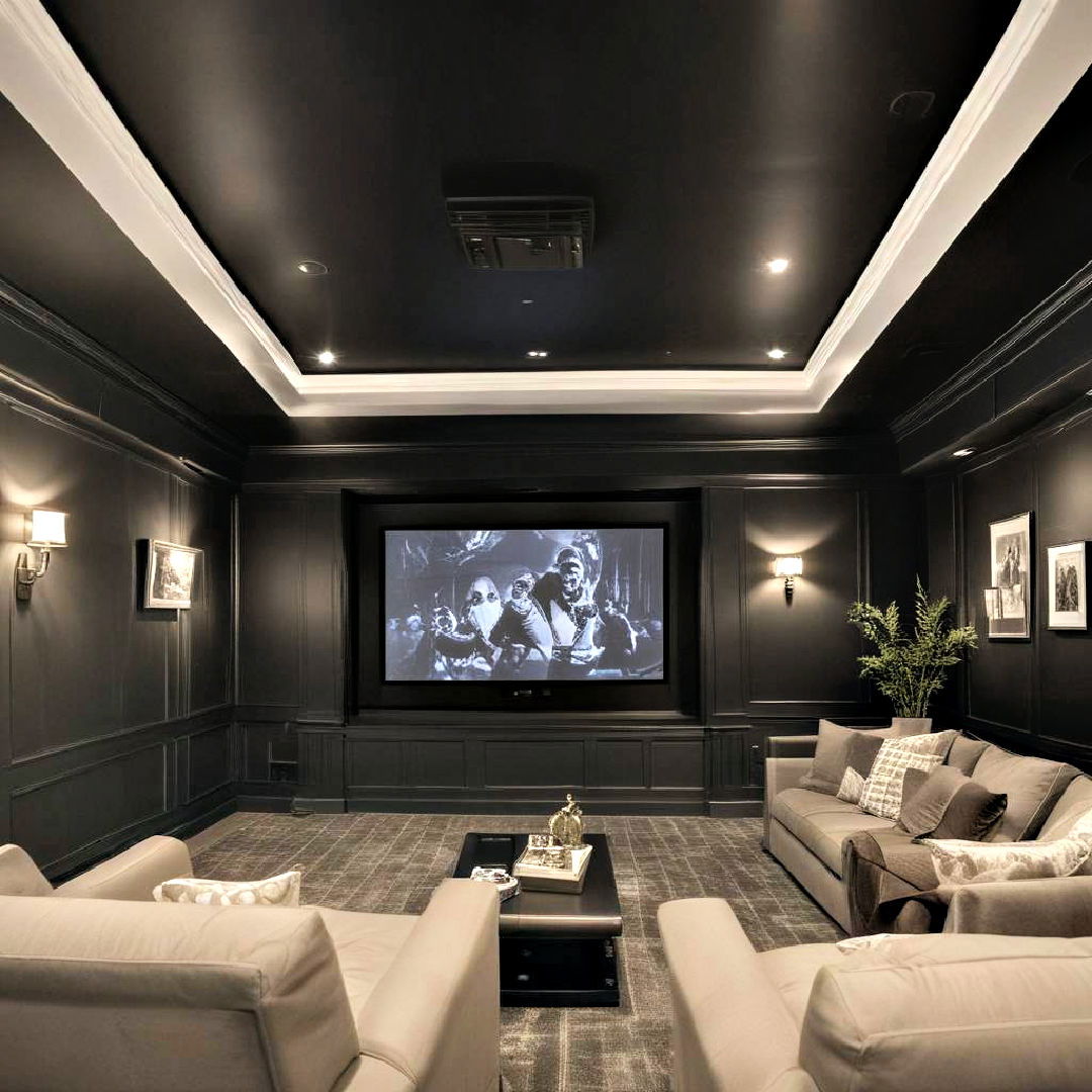 black ceiling for home theater - 25 Black Ceiling Design Ideas