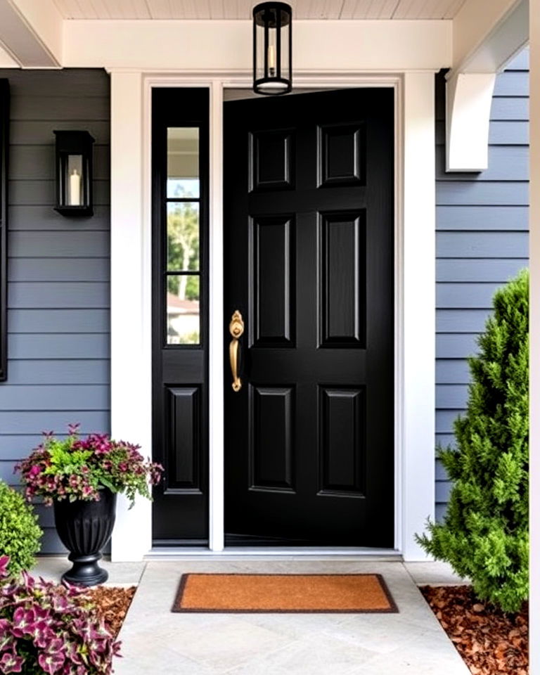 black front door ideas - 15 Black Porch Ideas