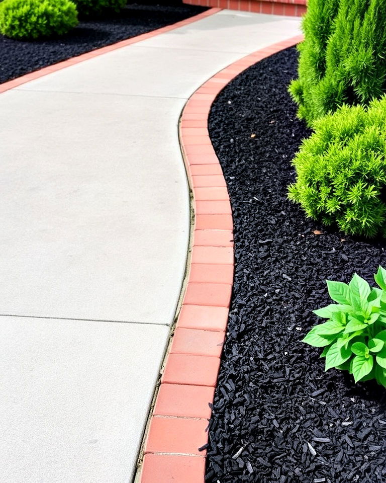 black mulch to edge walkways - 25 Black Mulch Landscaping Ideas