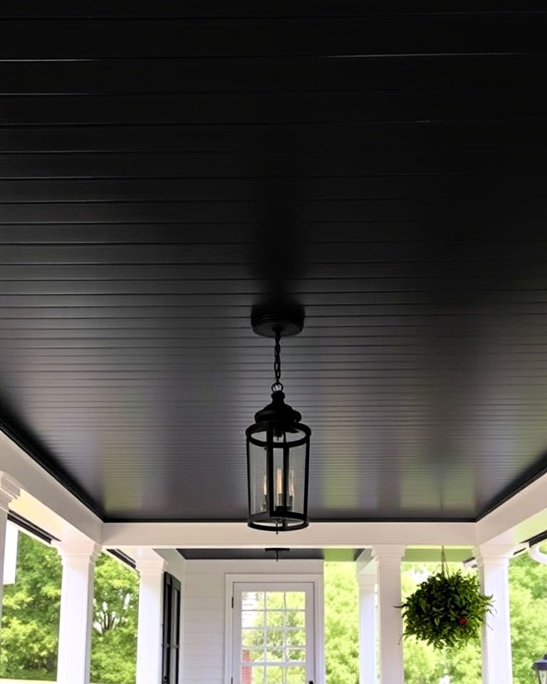 black porch ceiling ideas - 15 Black Porch Ideas