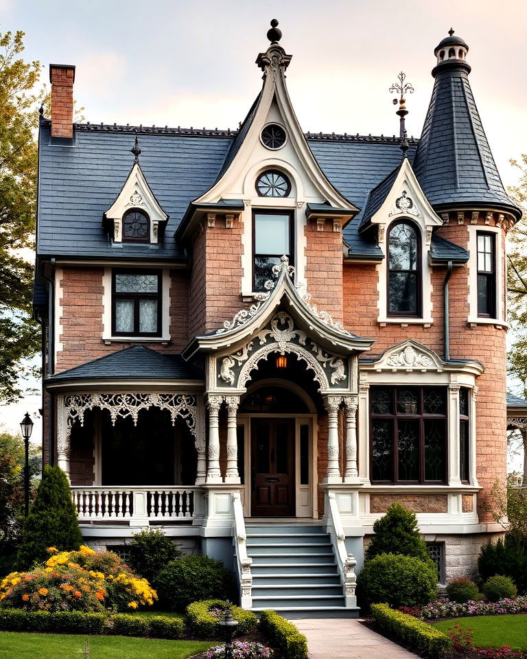 black slate roof for victorian home - 25 Houses With Black Roofs