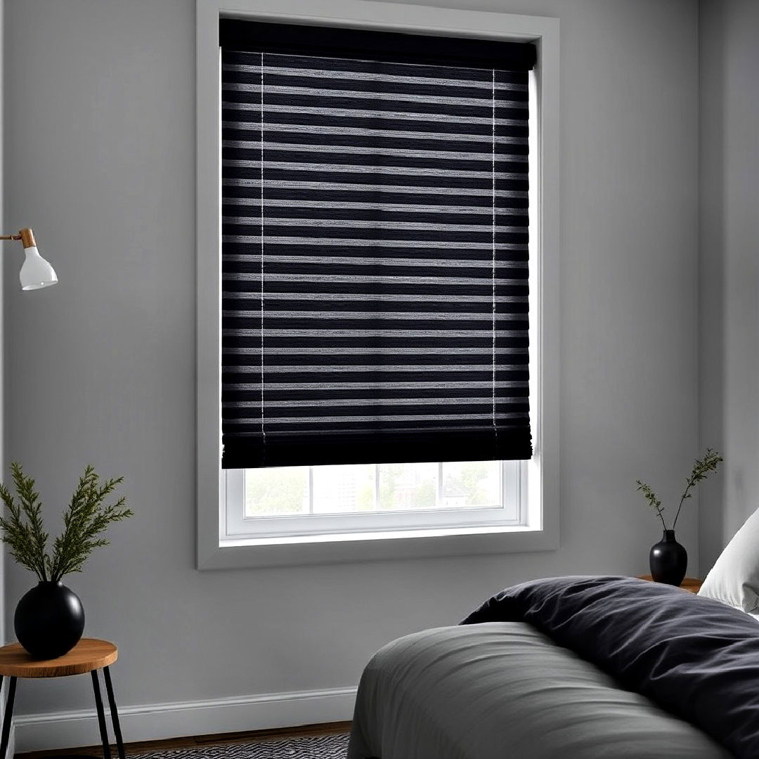 blackout blinds for dark bedroom - 25 Dark Bedroom Ideas