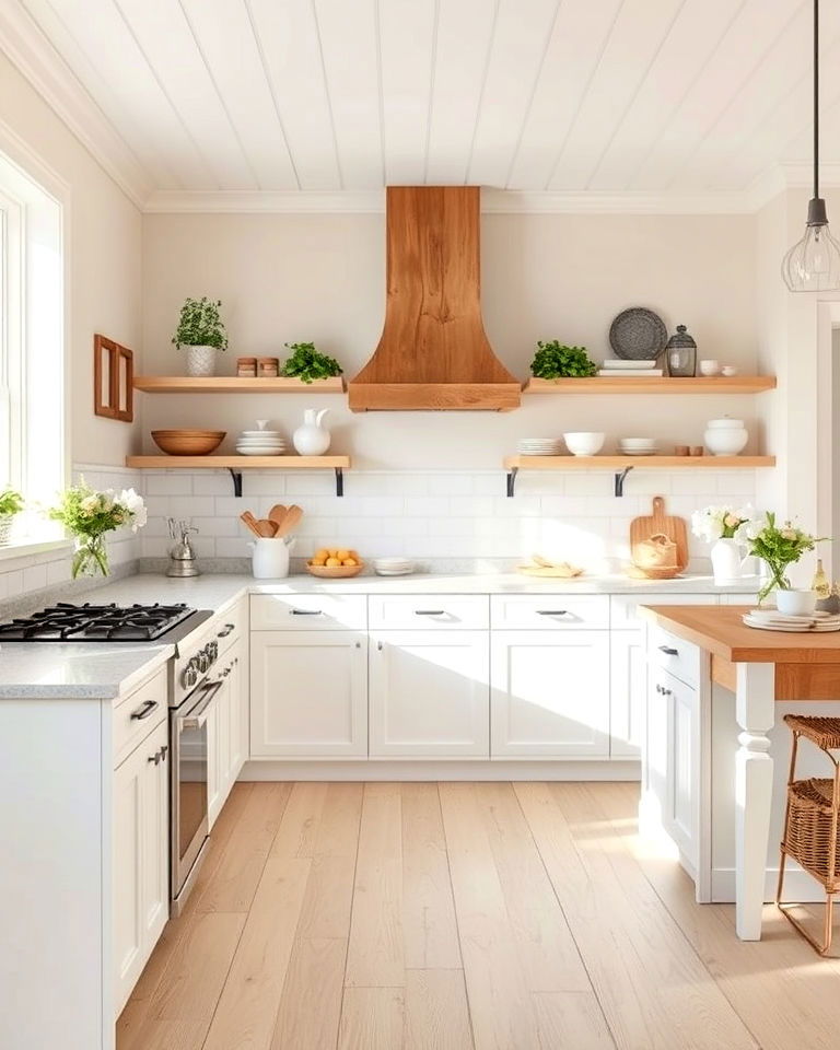 bleached wood floors kitchen floor - 20 Light Wood Floor Kitchen Ideas