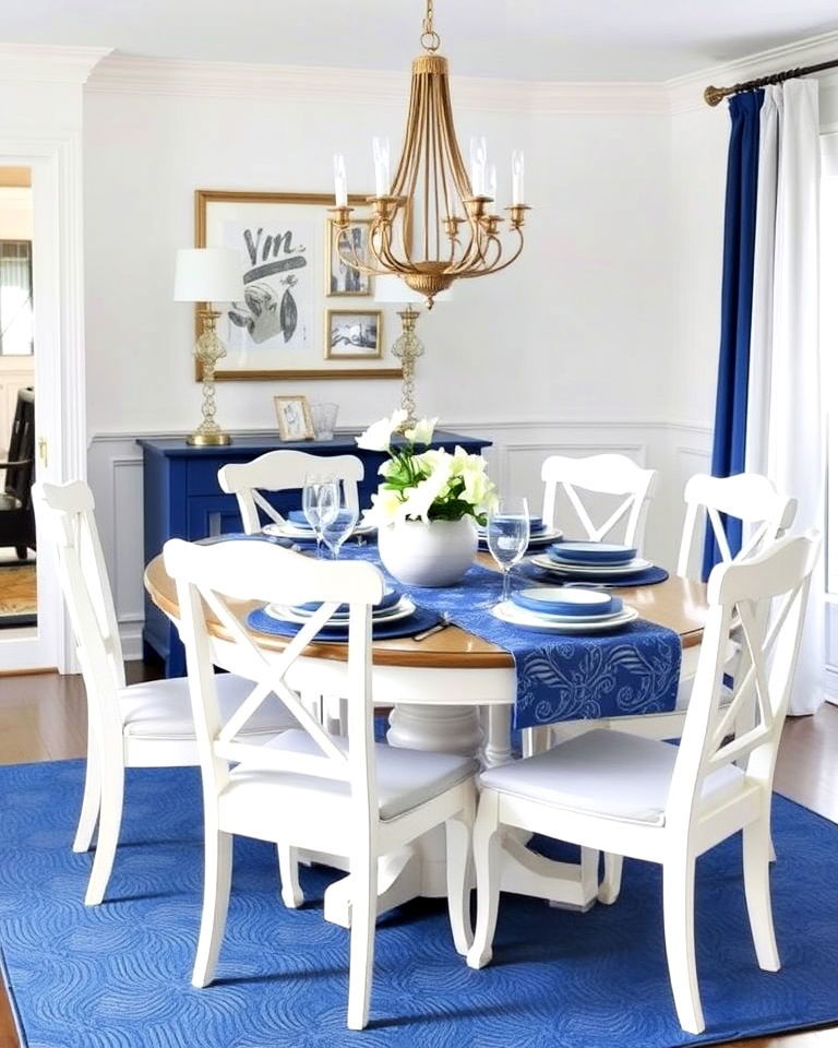 blue and white decor for dining room - 30 Blue and White Decor Ideas