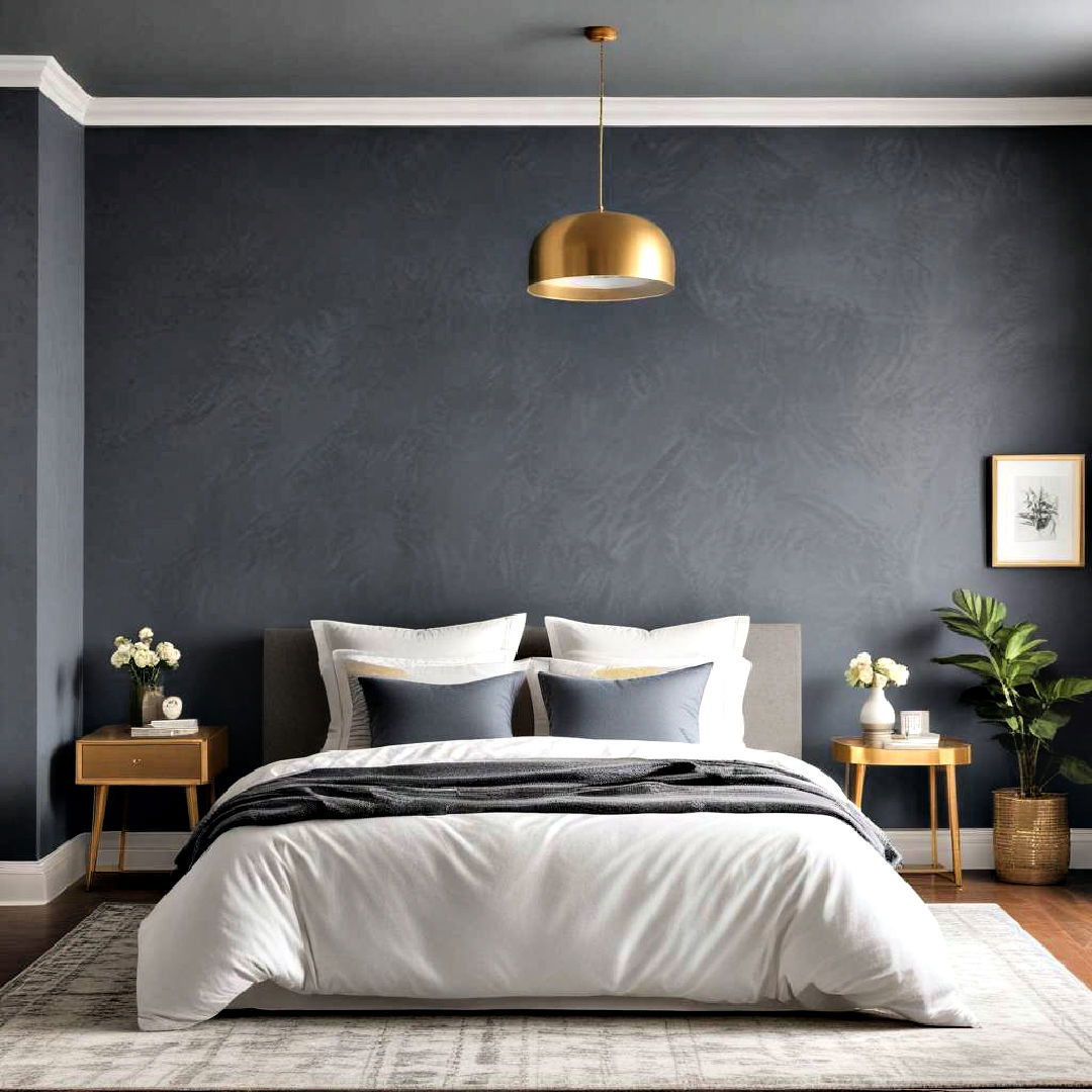blue slate pairs with gold - 40 Blue-gray Paint Colors