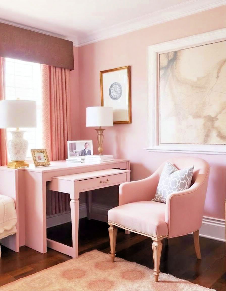 blush pink statement furniture for bedroom - 15 Blush Pink Bedroom Ideas