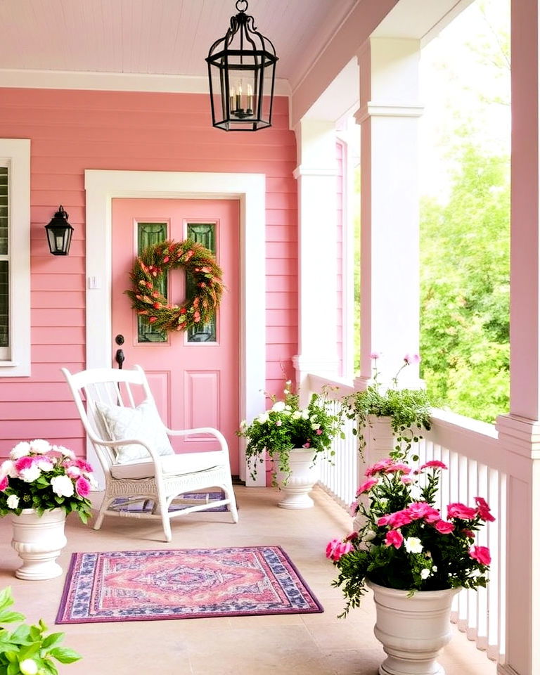 blush pink to add romantic touch - 20 Porch Paint Colors
