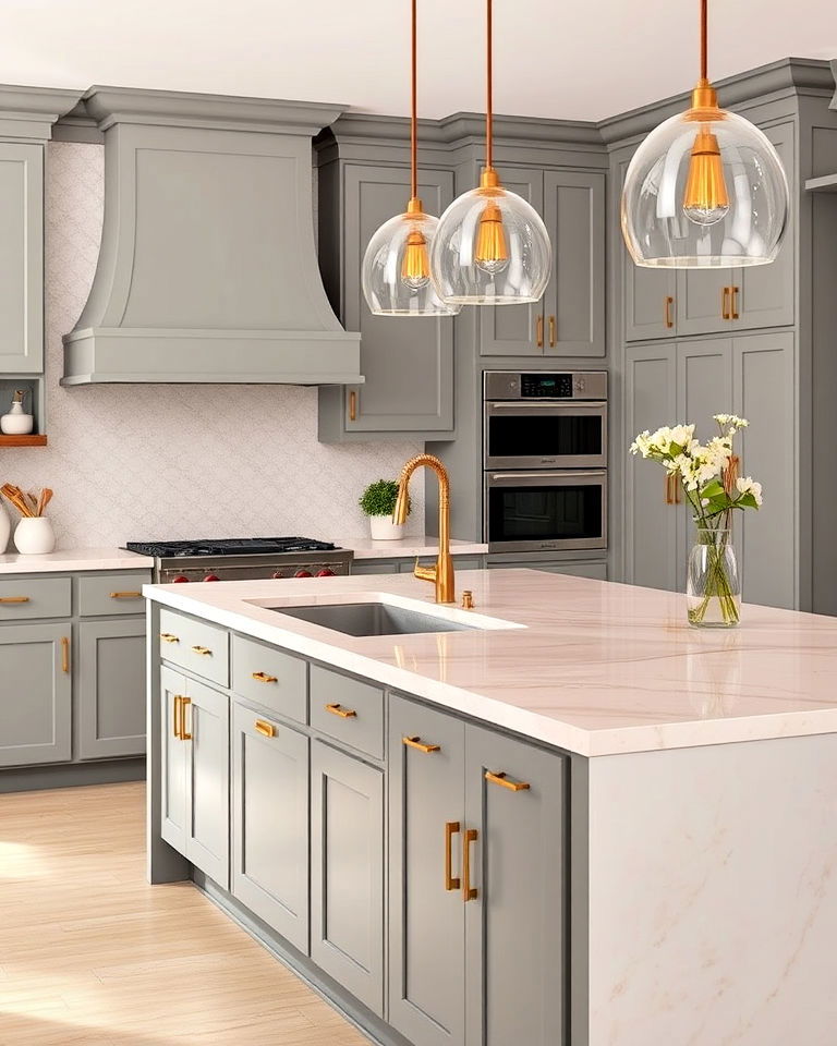 blush toned quartz countertops - 20 Quartz Kitchen Countertops