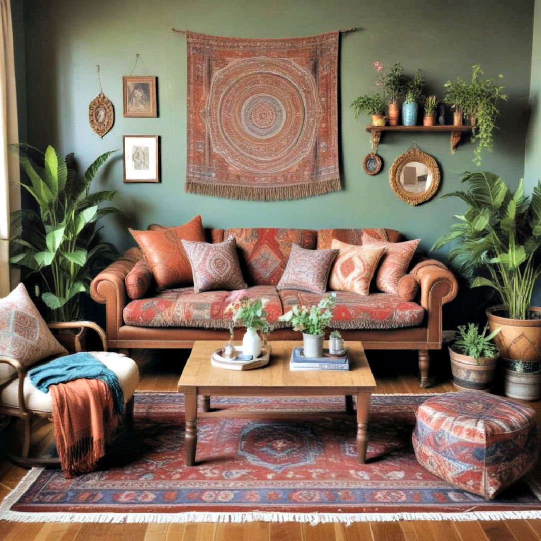 bohemian bliss for eclectic living room - 20 Eclectic Living Room Ideas