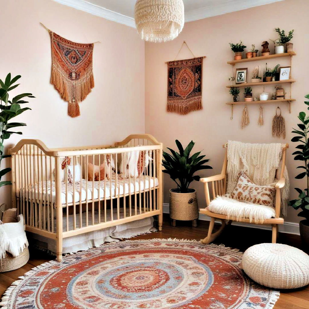 bohemian themed nursery - 25 Baby Girl Nursery Ideas
