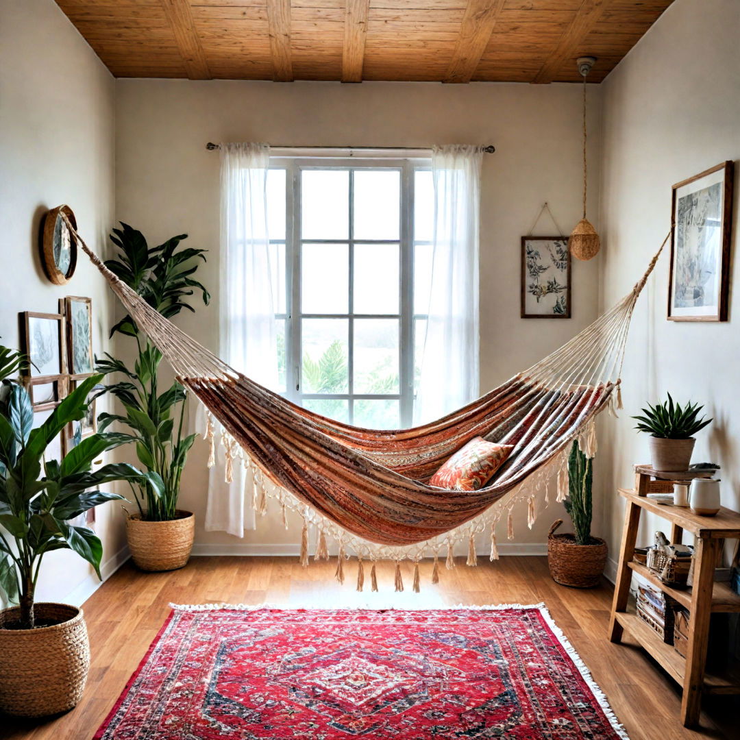 boho bedroom with hammock - 40 Boho Bedroom Ideas