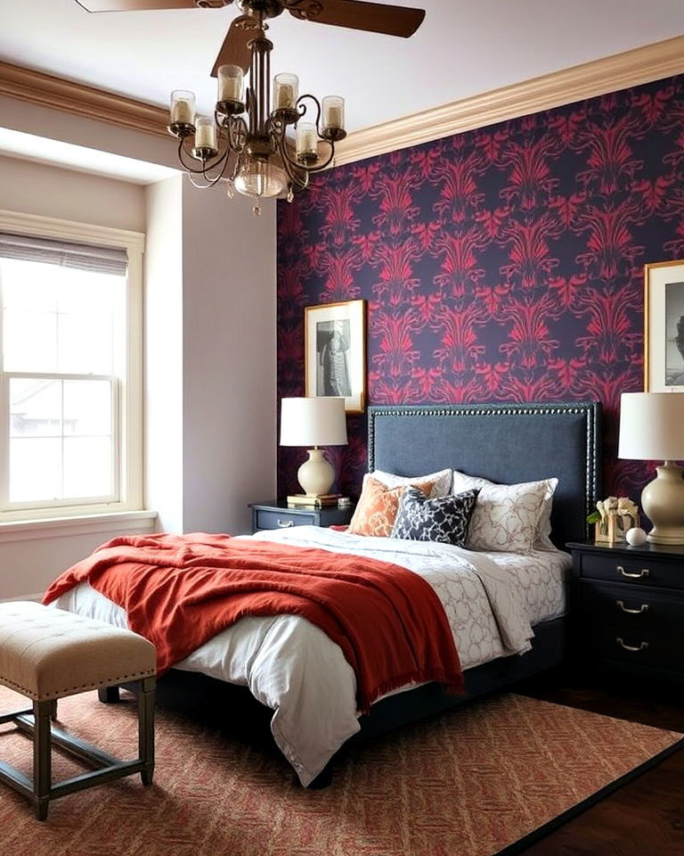 bold accent wall for bedroom decor - 30 Bedroom Decor Ideas