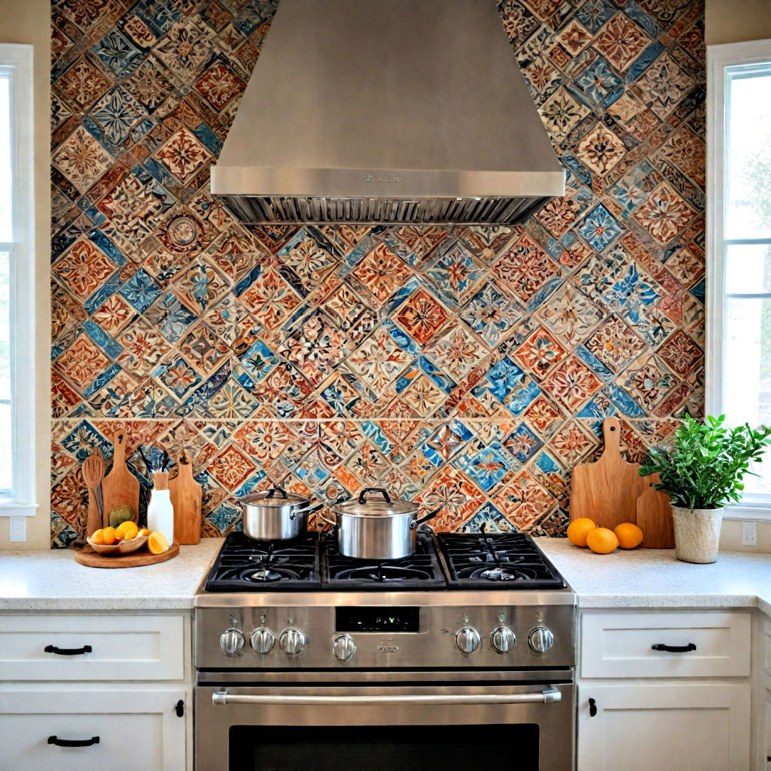 bold backsplash for modern kitchen - 40 Modern Kitchen Ideas