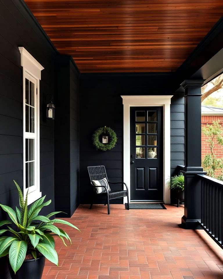 bold black for dramatic effect - 20 Porch Paint Colors