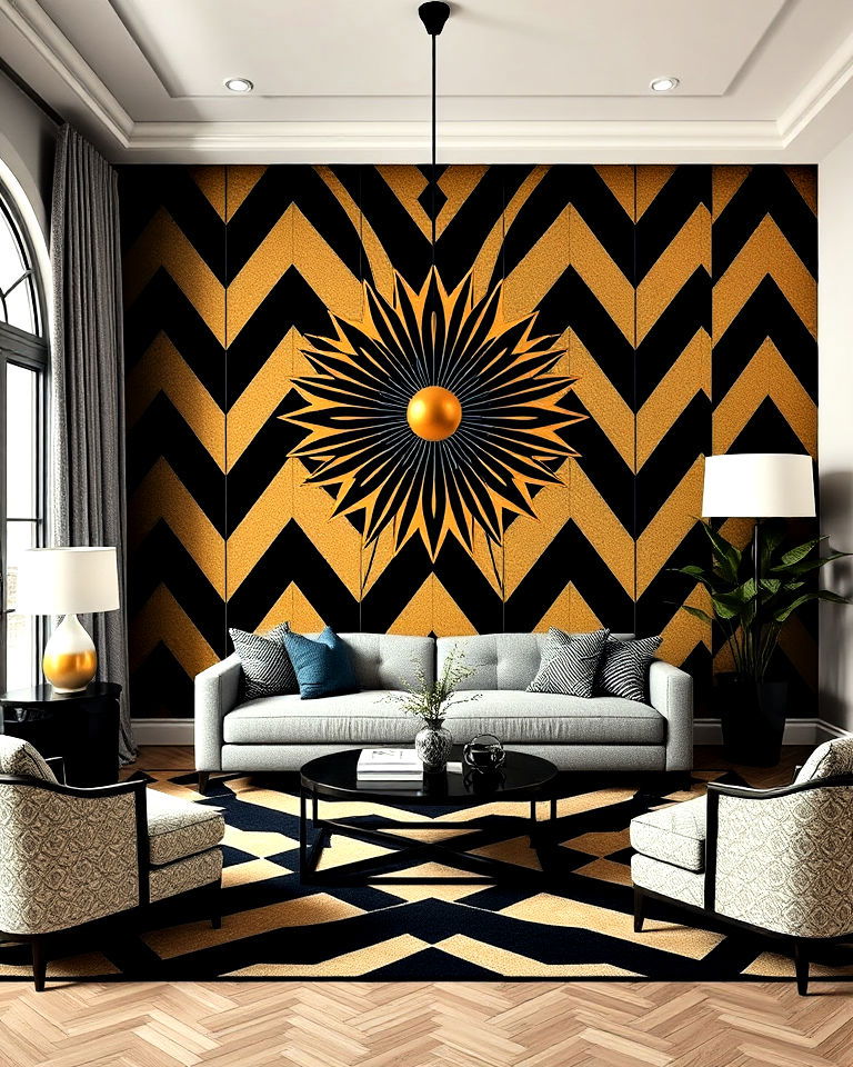 bold geometric patterns for art deco interiors - 30 Art Deco Interior Design Ideas