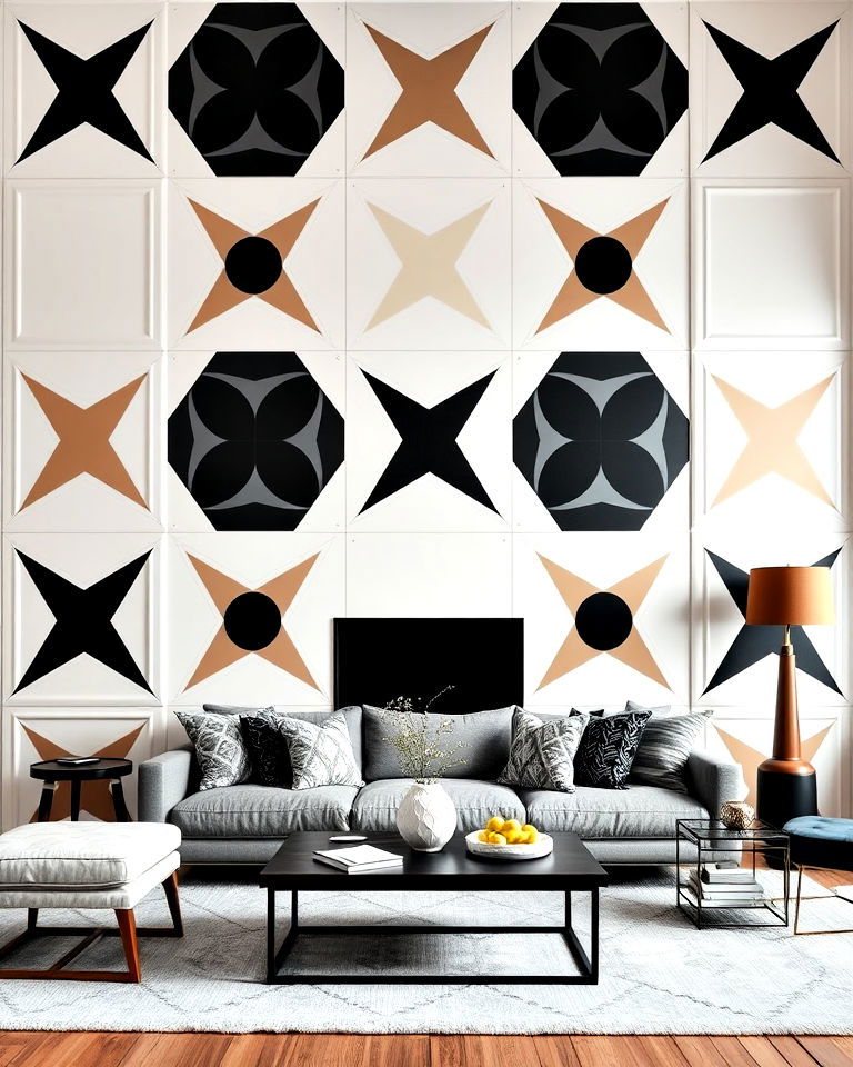 bold look geometric paneling - 40 Wall Paneling Ideas