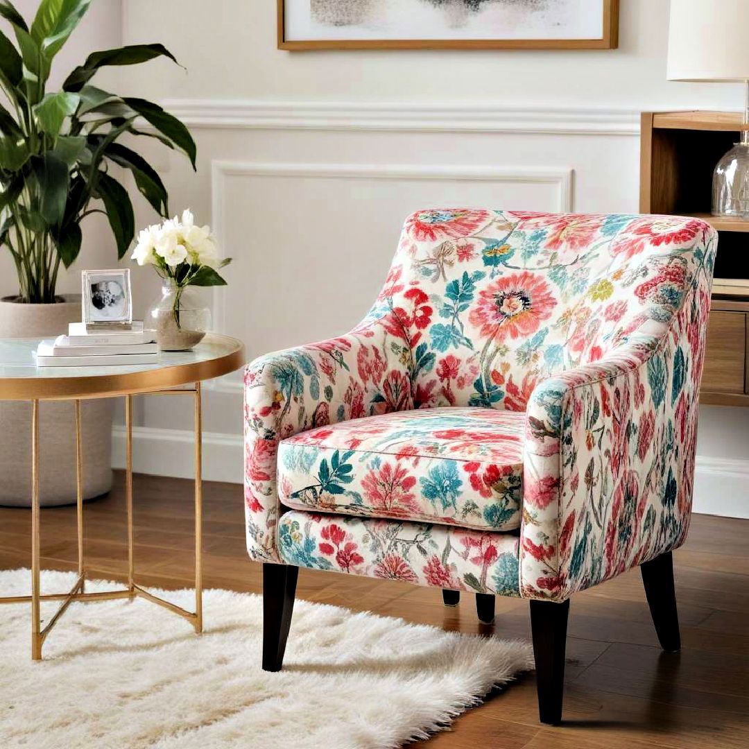 bold pattern accent chair - 40 Home Decor Ideas