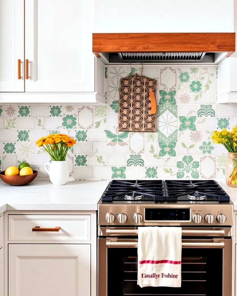 bold statement backsplash - 25 Dream Kitchen Ideas