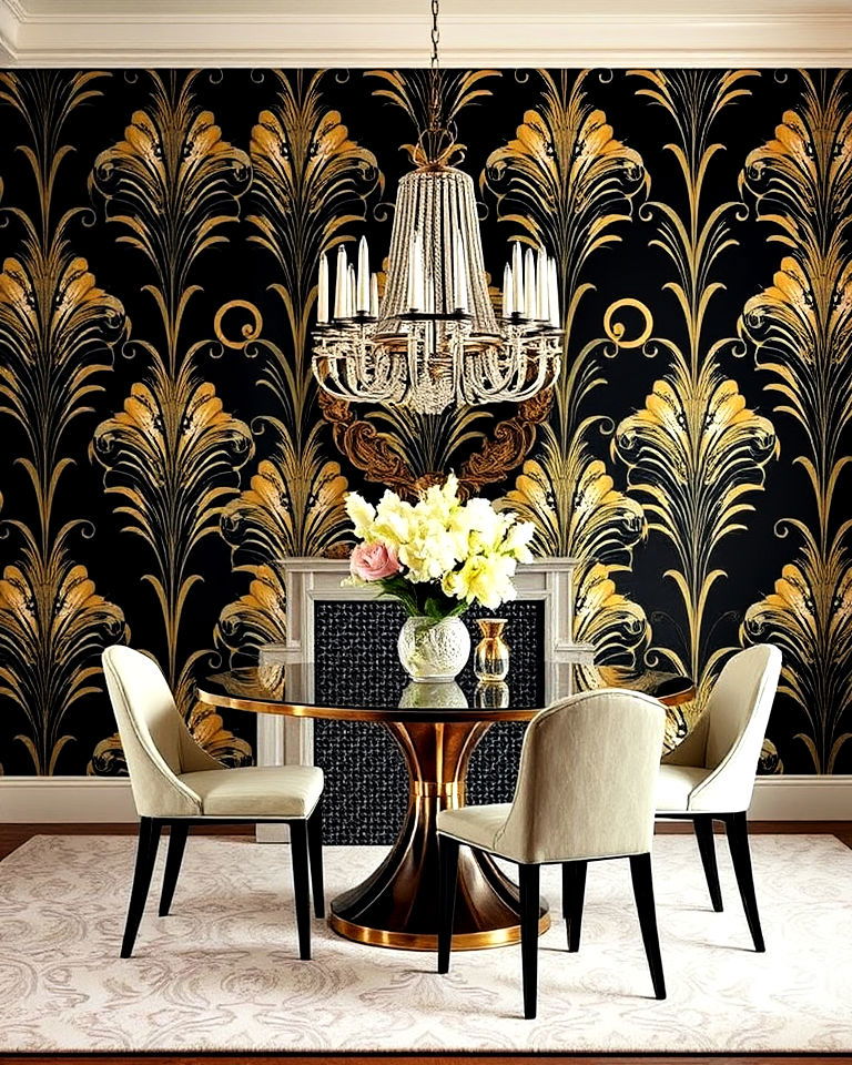 bold wallpaper design - 30 Art Deco Interior Design Ideas