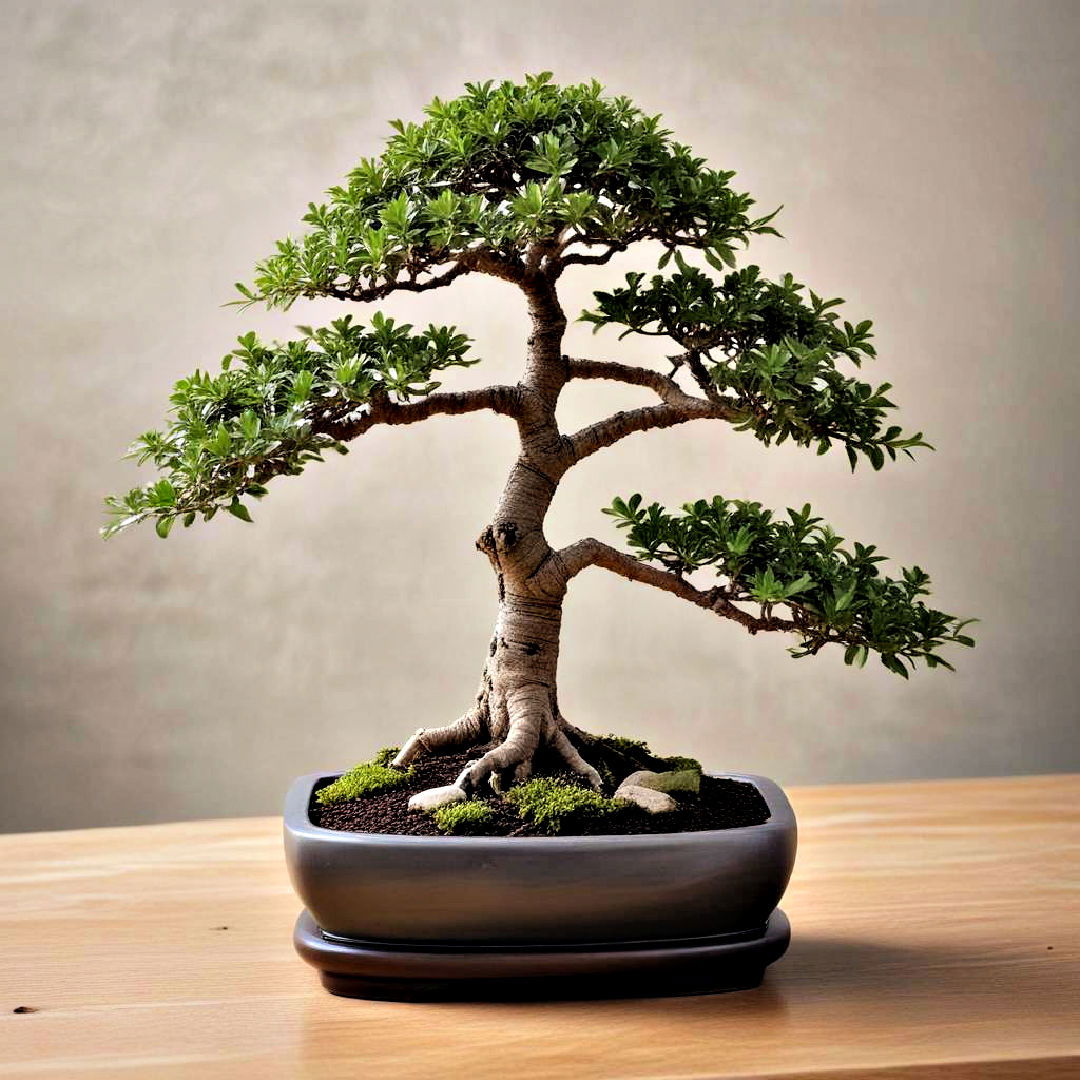 bonsai table as decorative element - 20 Plant Room Ideas
