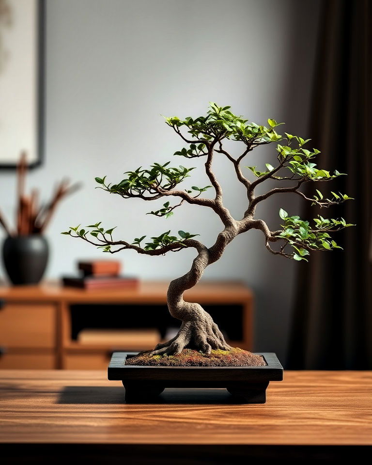 bonsai tree for asian living room - 25 Asian Living Room Ideas