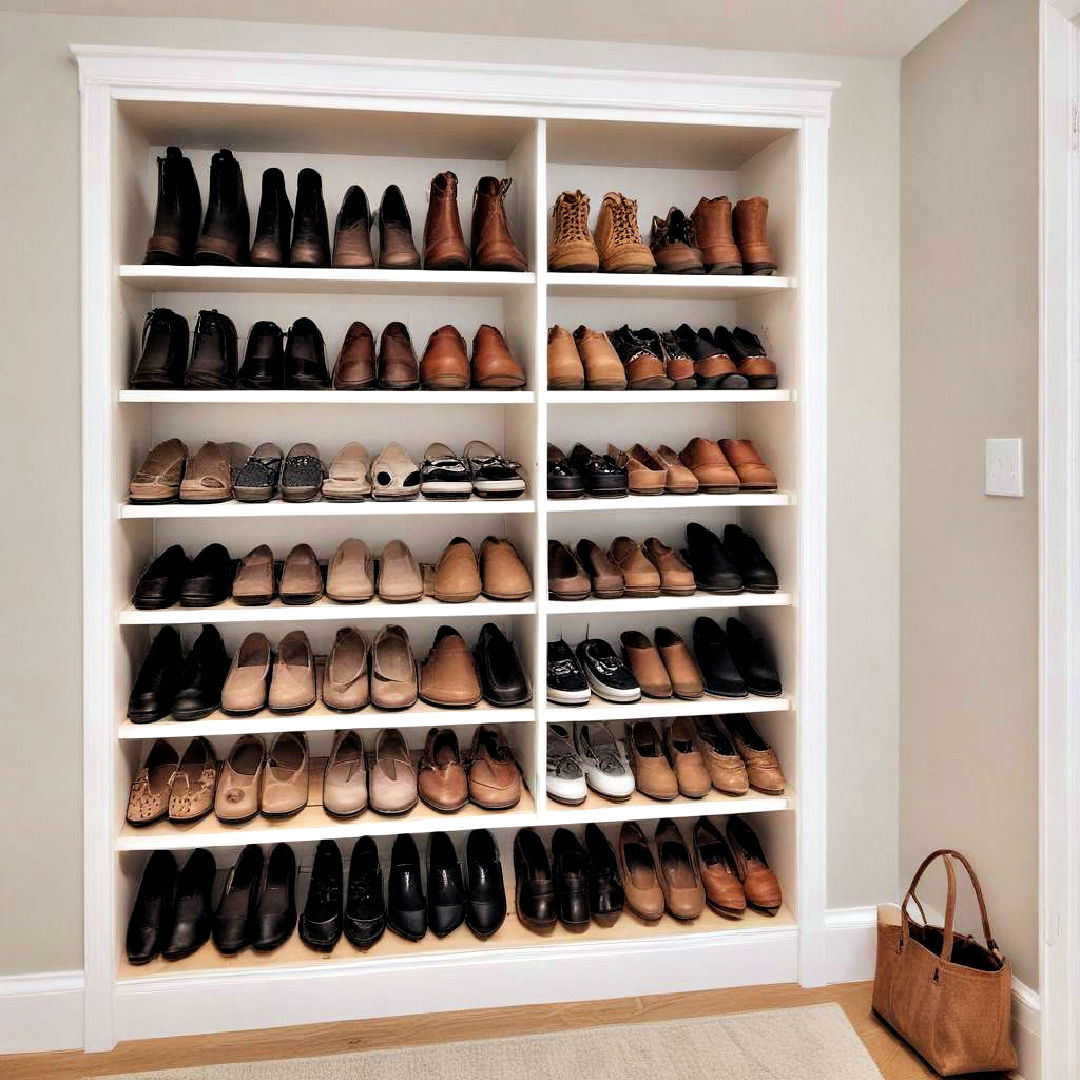 boot room with built in shoe rack - 25 Boot Room Ideas