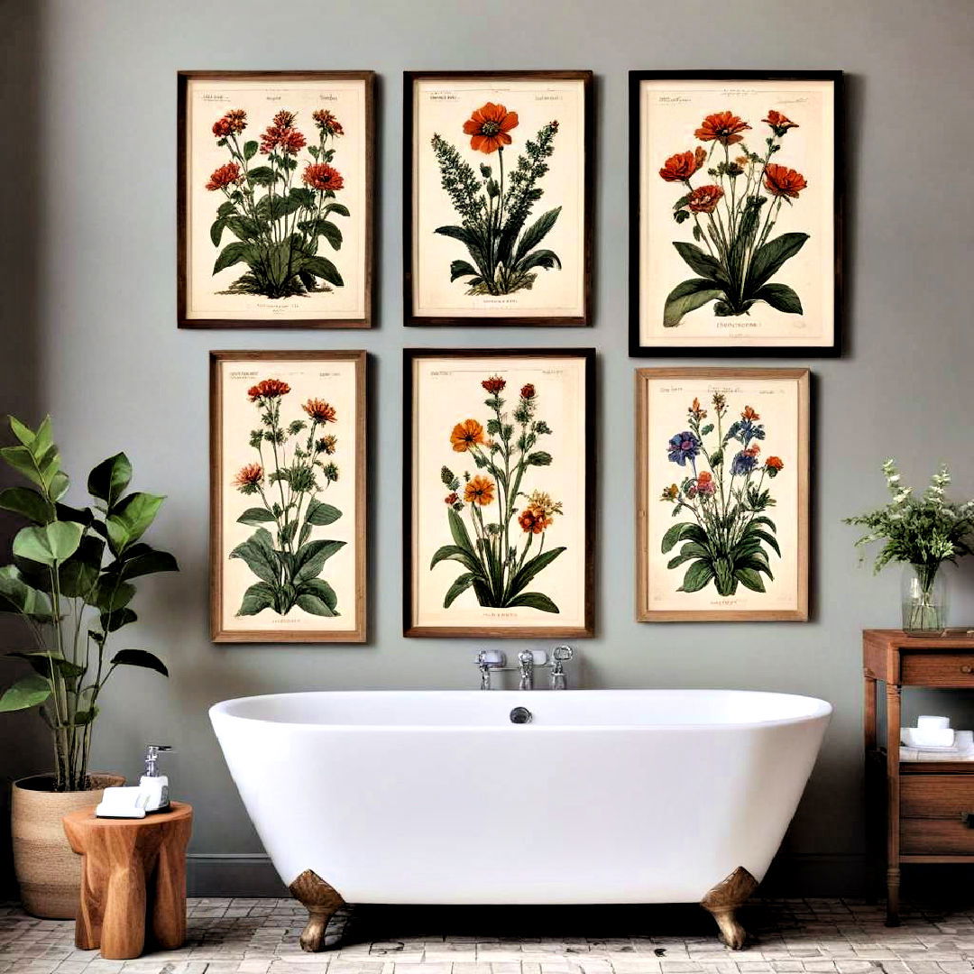 botanical prints for wall decor - 40 Wall Decor Ideas