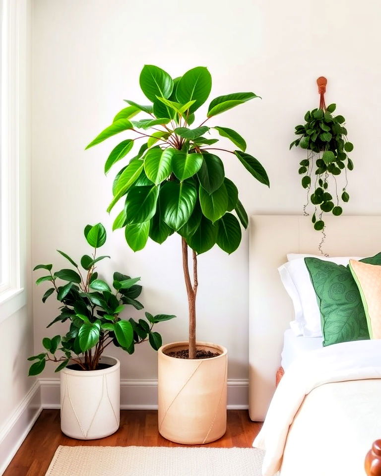 botanical touches with greenery ideas - 20 Magnolia Bedroom Ideas