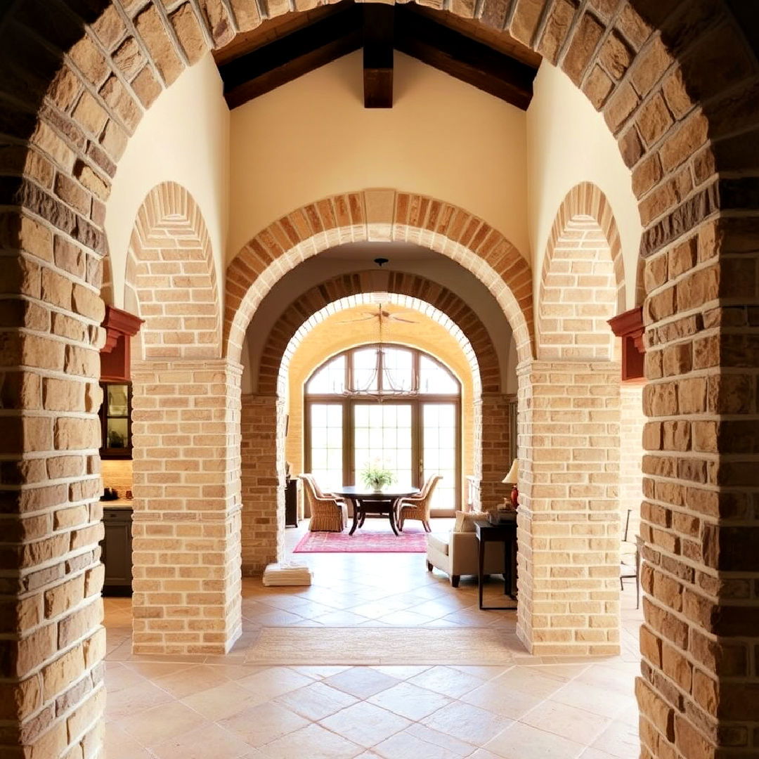 brick archways for tuscan interior design - 25 Tuscan Interior Design Ideas