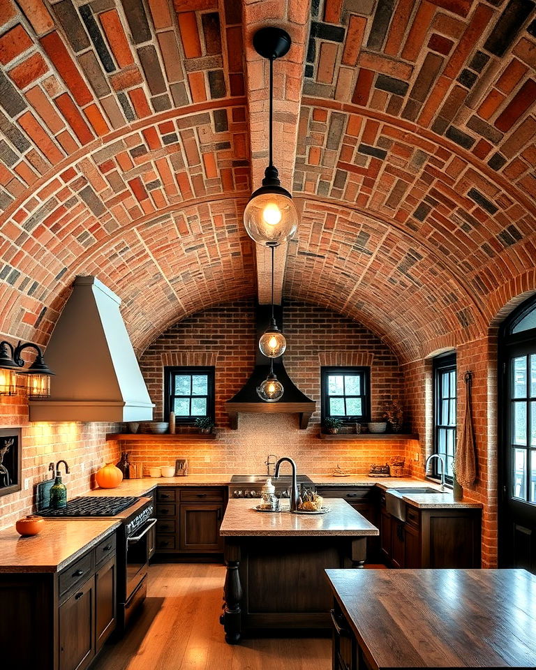 brick lined barrel ceiling - 20 Barrel Ceiling Ideas