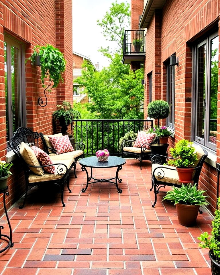 brick pavers to add traditional touch - 20 Balcony Deck Ideas